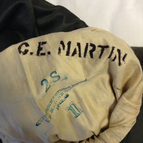 Vtg WW2 US Military Overcoat Mn 40 Green Wool Trench Dbl Breasted WWII 40s Heavy - Picture 10 of 10